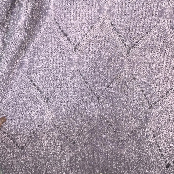 Design Lab Purple Lilac Fuzzy Sweater Size L - Picture 3 of 5